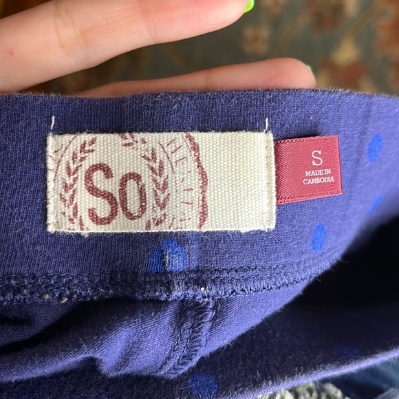 SO Blue Polka Dot Mini Stretch Skirt - Picture 5 of 5